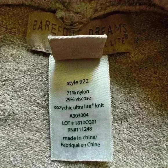 Barefoot Dreams Cozychic Ultra Light Shrug Open Cardigan Plus Size Tan - Picture 3 of 4